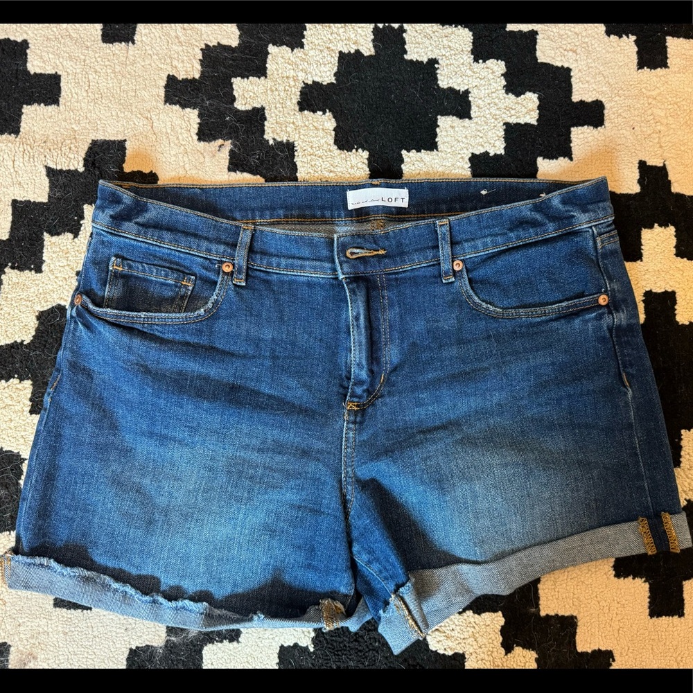 LOFT denim shorts.